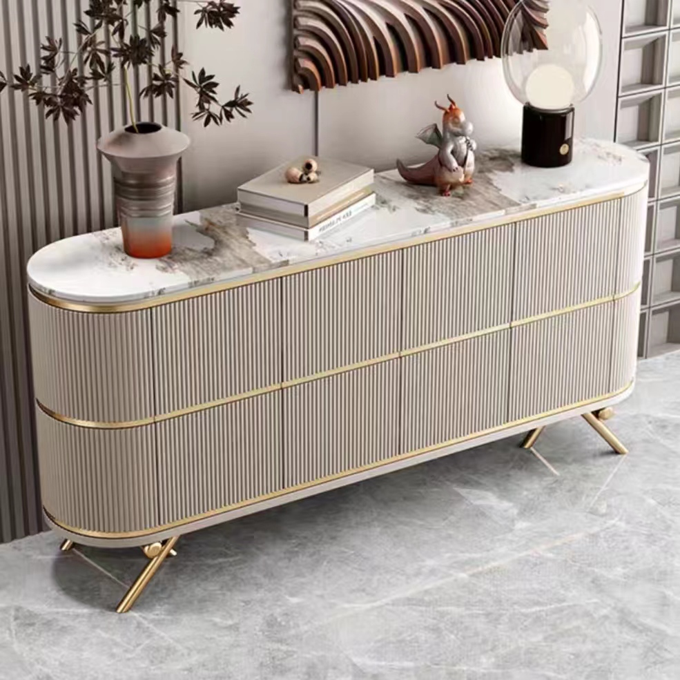 sideboard cabinet modern luxury stone top