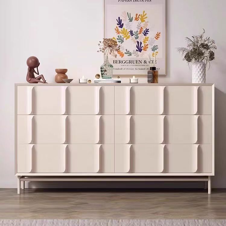 sideboard cabinet modern cream wooden storage