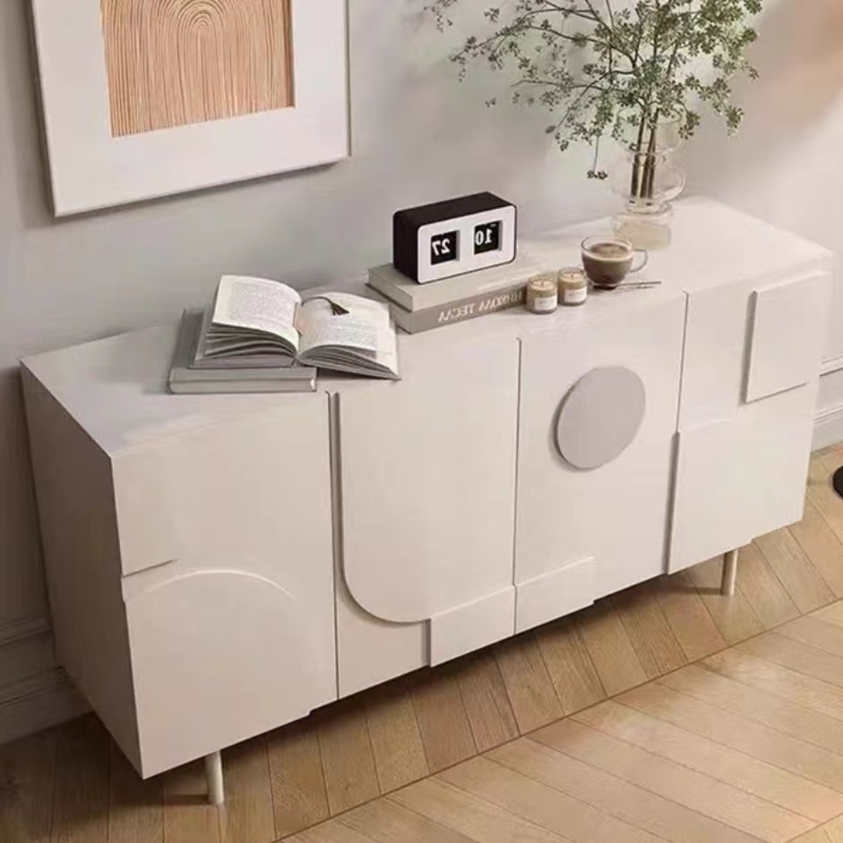 sideboard cabinet modern cream stone stop wooden storage