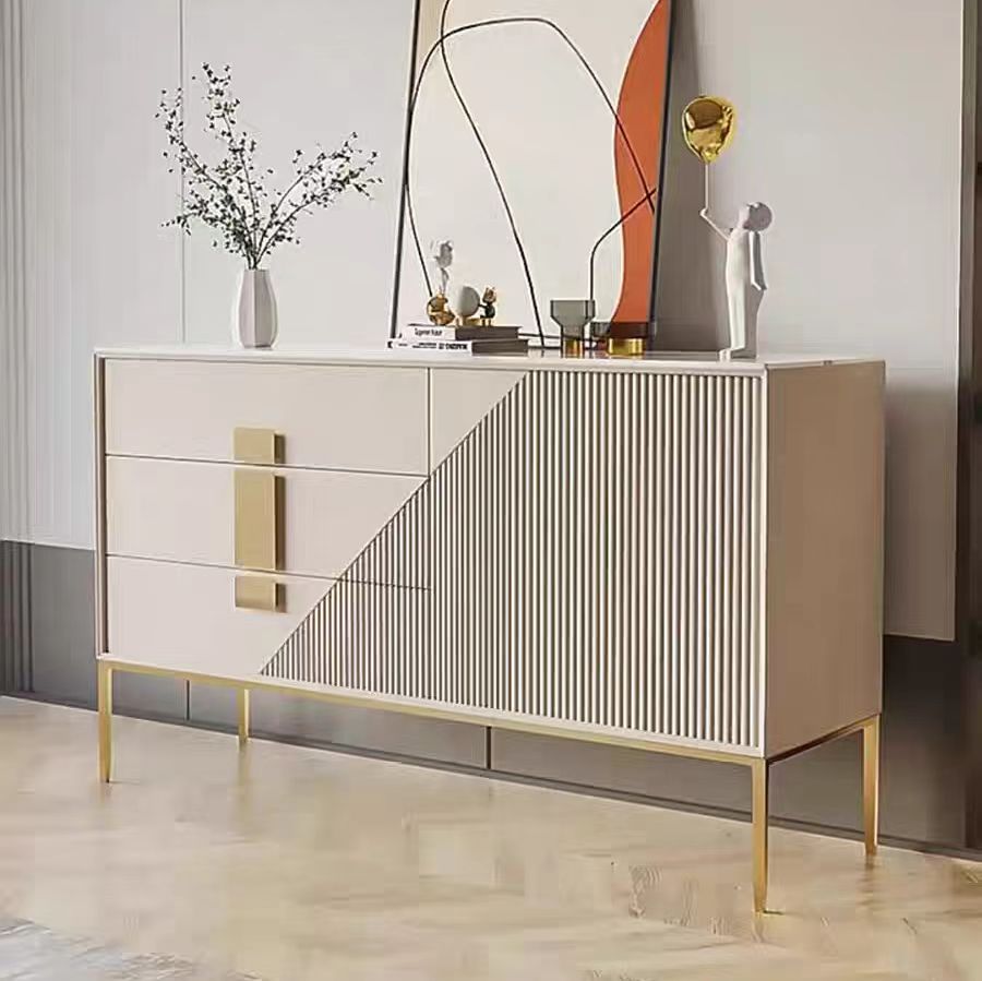 sideboard cabinet modern minimalist stone top