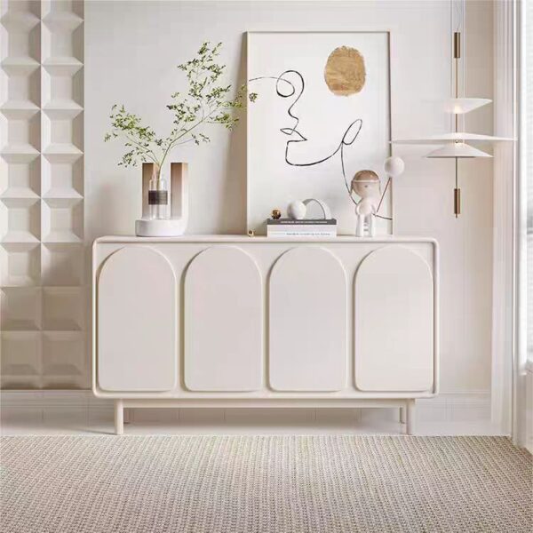 sideboard cabinet modern cream wooden storage