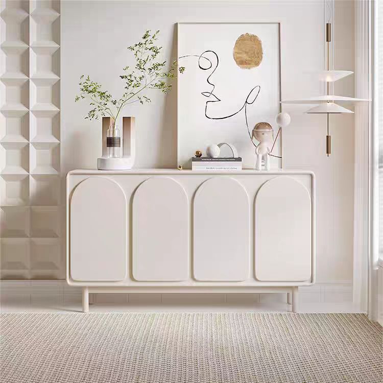 sideboard cabinet modern cream wooden storage