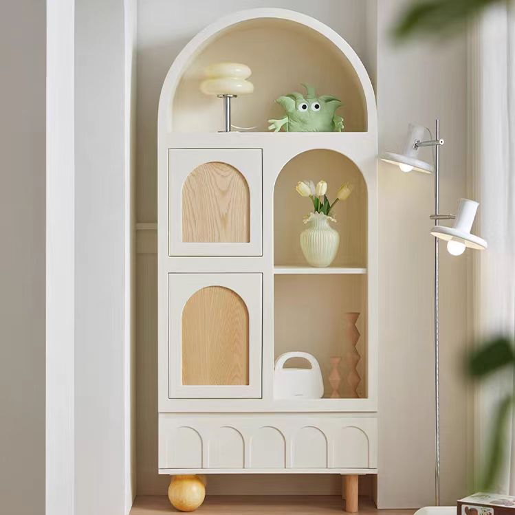 sideboard cabinet modern cream bookshelf storage