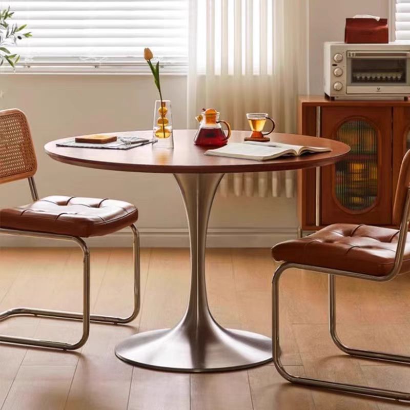 dining table modern minimal wooden round OEM/ODM