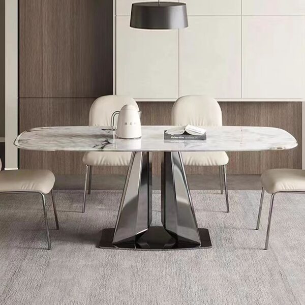 dining table modern luxury Italian design stone top OEM/ODM