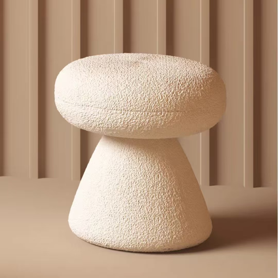 stool modern cream lamb velvet shoe changing stool OEM/ODM