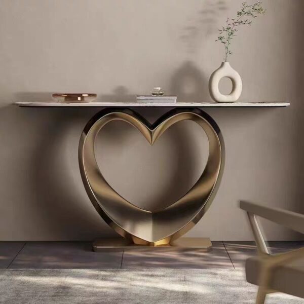 console table Italian minimalist stone top OEM/ODM