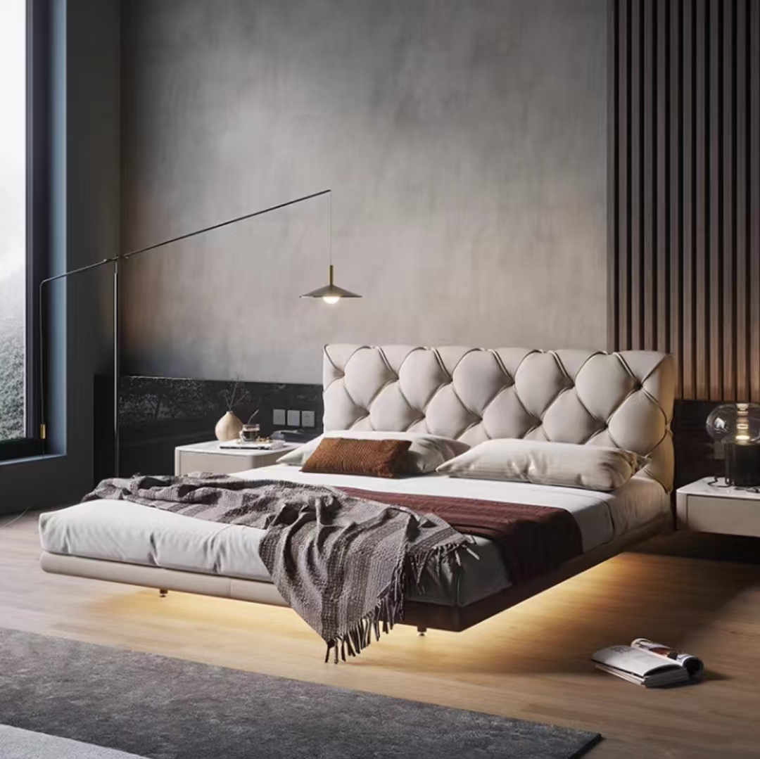 bed floating with light modern luxury OEM/ODM