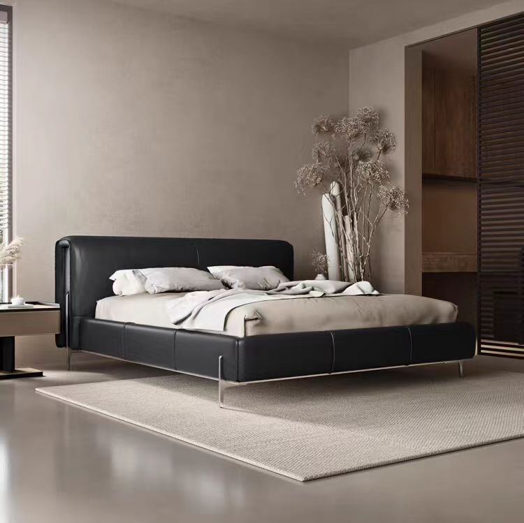 bed light luxury modern leather platform OEM/ODM