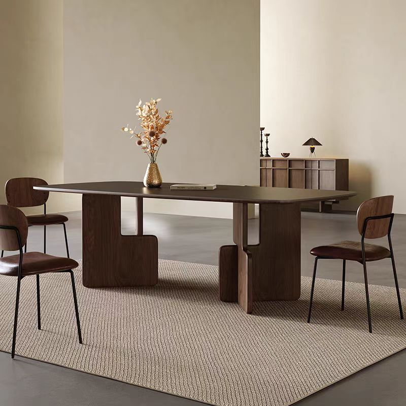 dining table high-end luxury modern stone top solid wood legs OEM/ODM