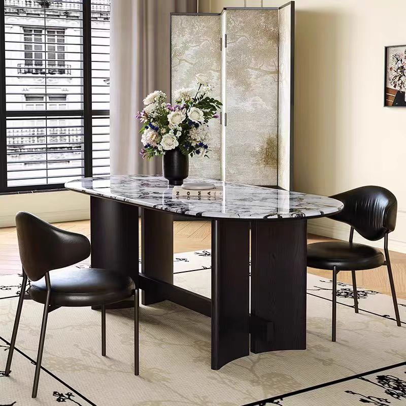 dining table Italian light luxury stone top OEM/ODM