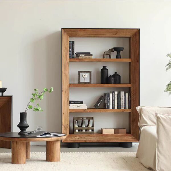 bookcase modern minimalist solid wood bookshelf OEM/ODM